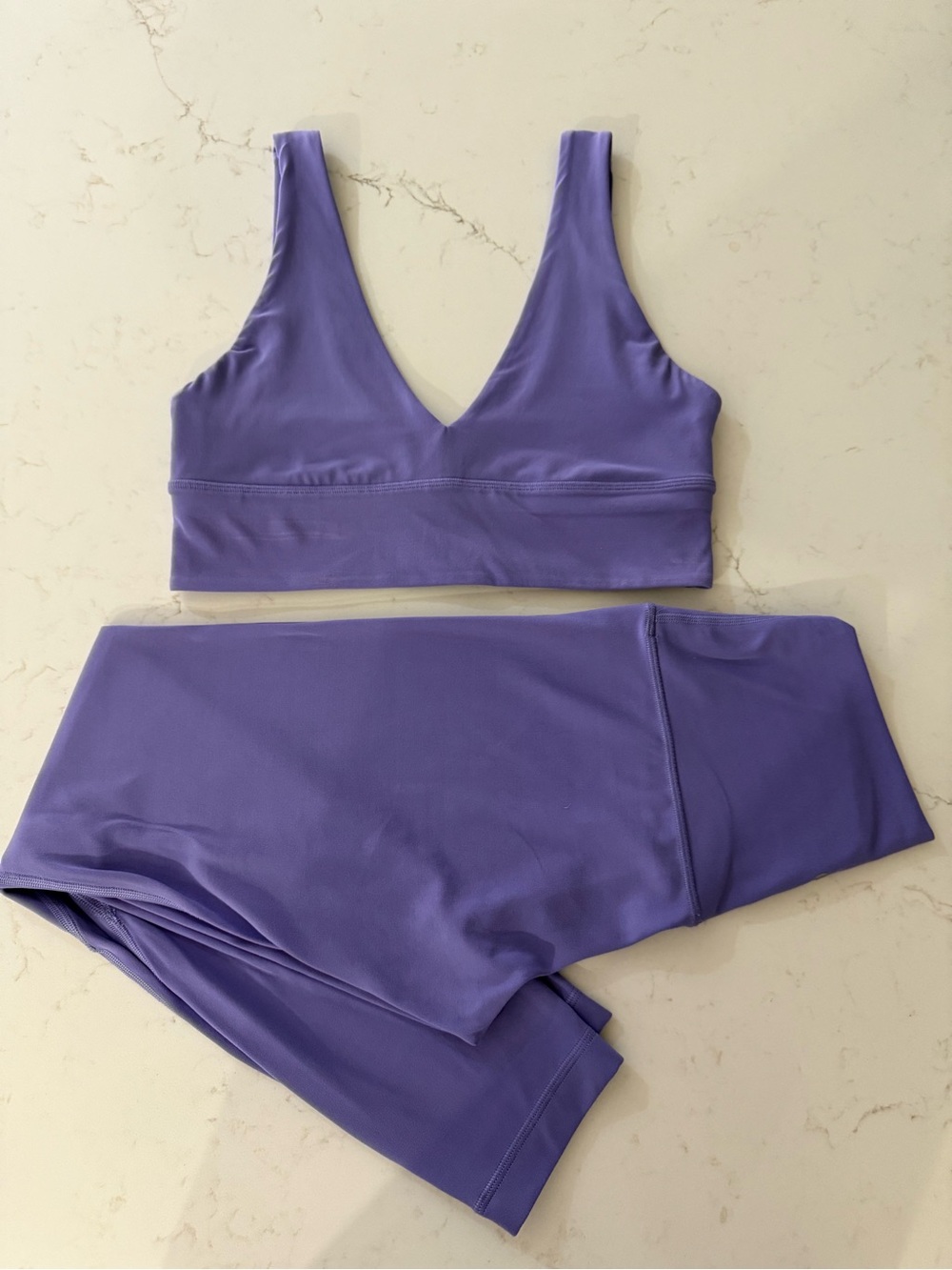 Lululemon Align 25” Leggings + Align V-Neck Bra Set – Dark Lavender